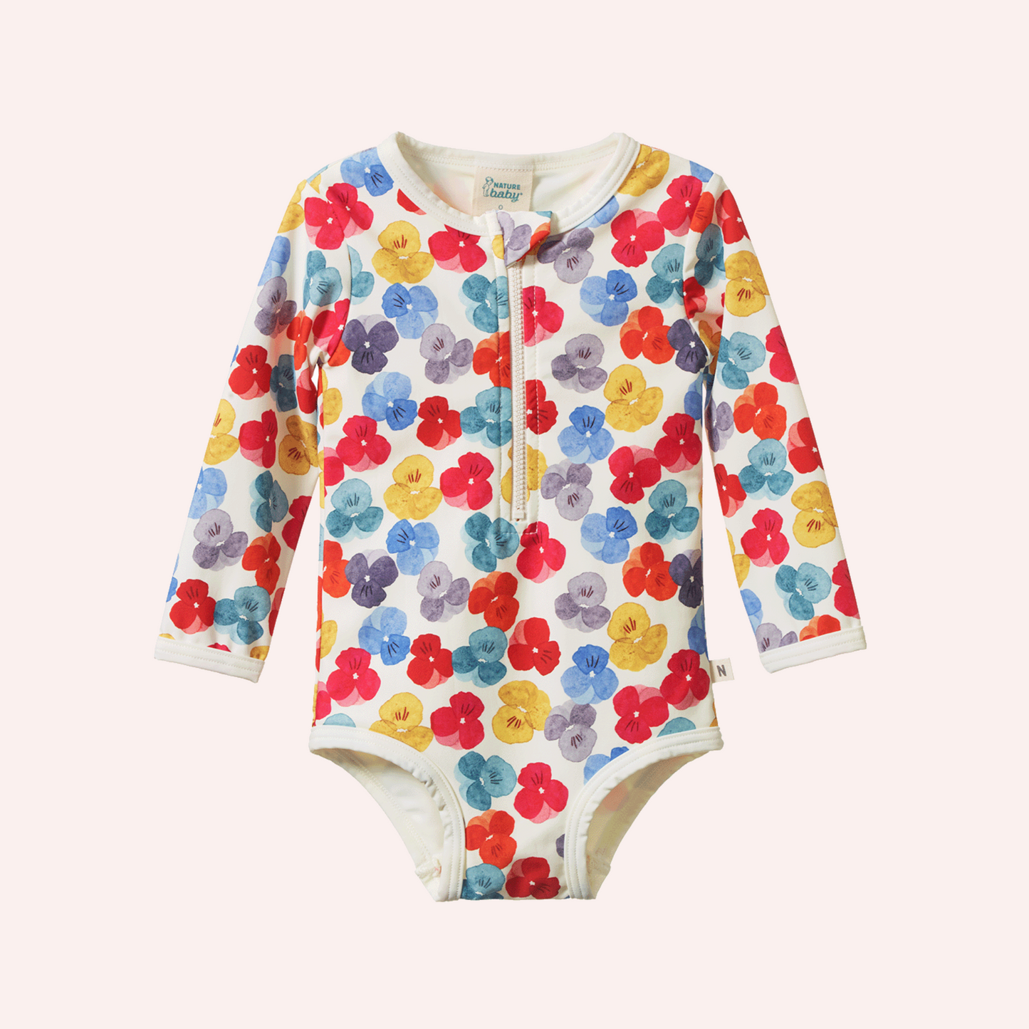 One Piece Bathing Swimsuit - Painted Delphine Print