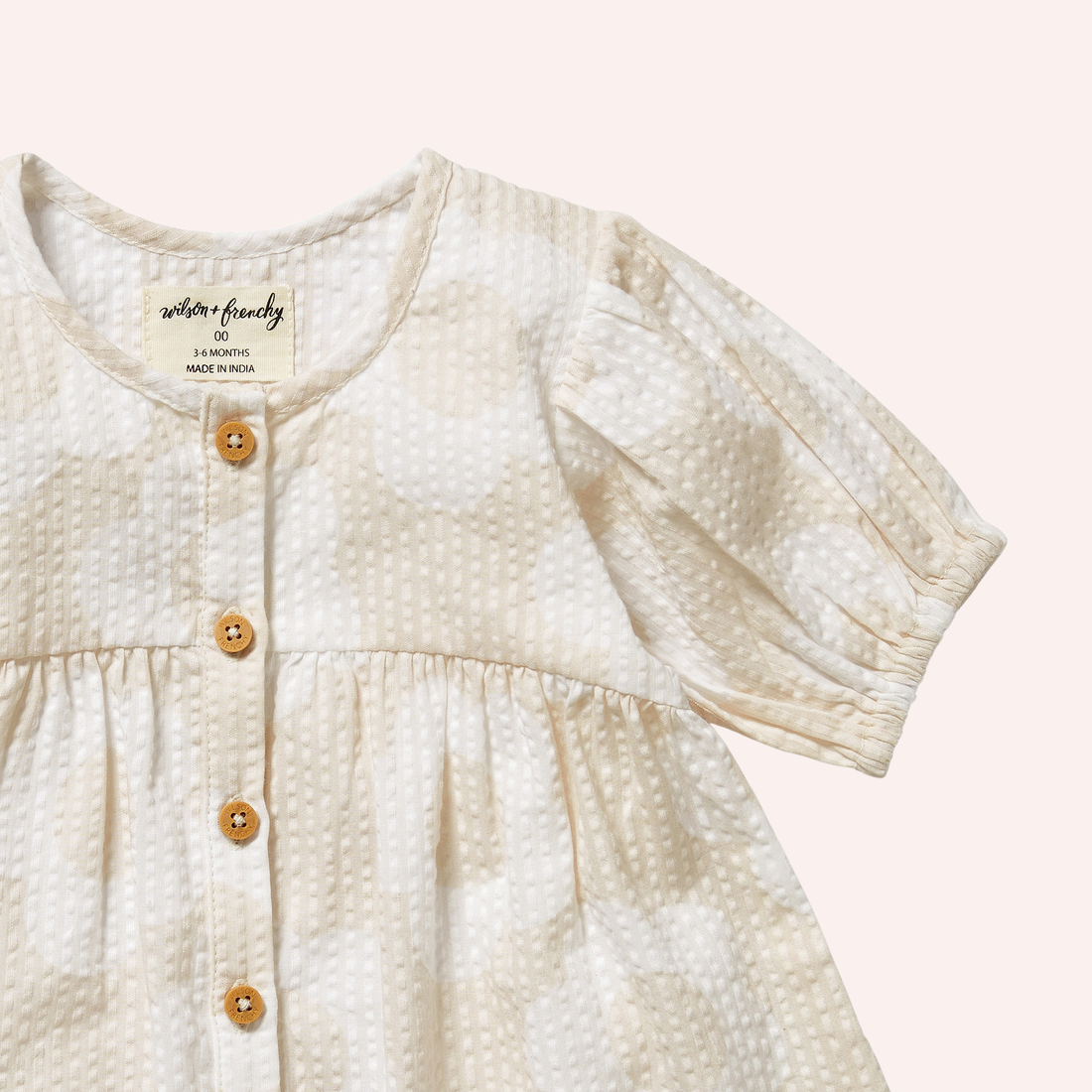 Organic Button Dress - Daisy Bloom