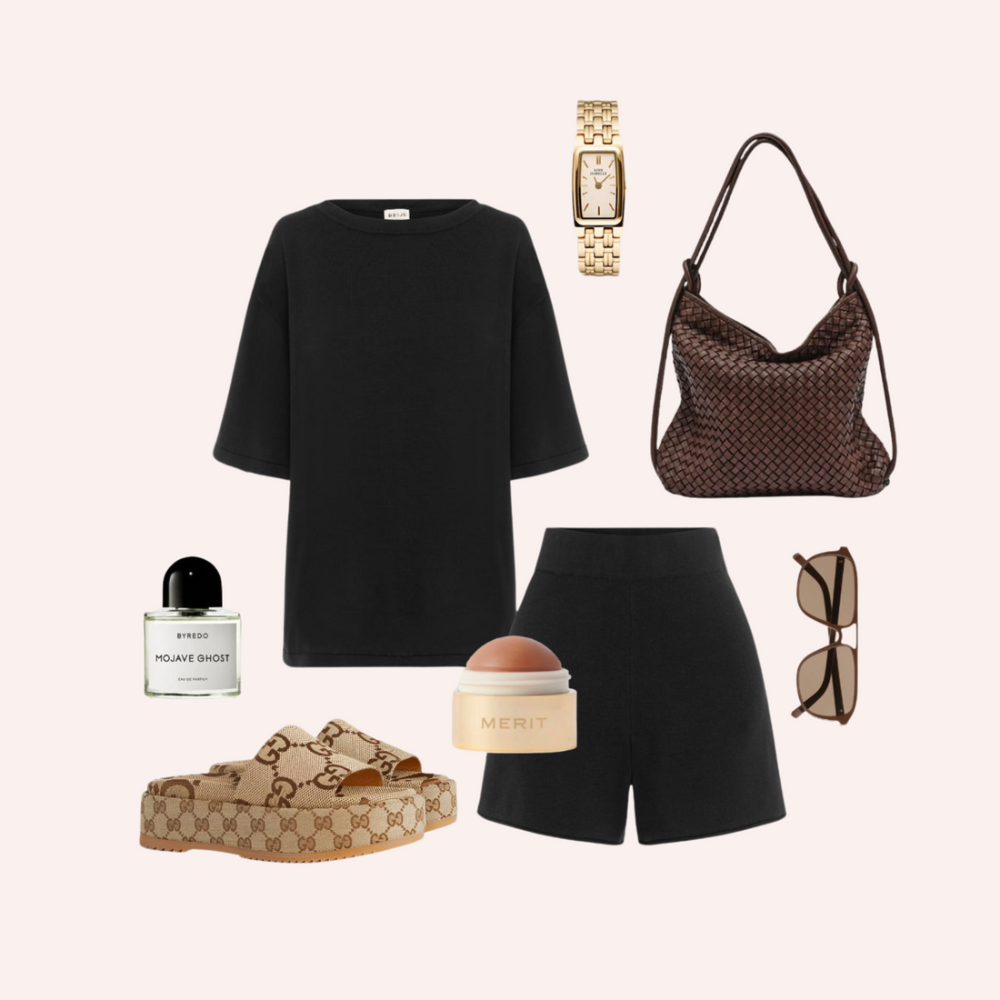 Organic Cotton Knit Short Black