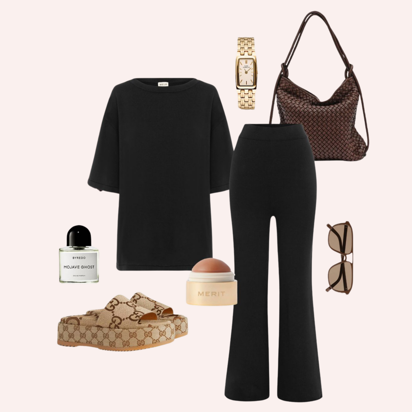 Organic Cotton Knit Pant Black