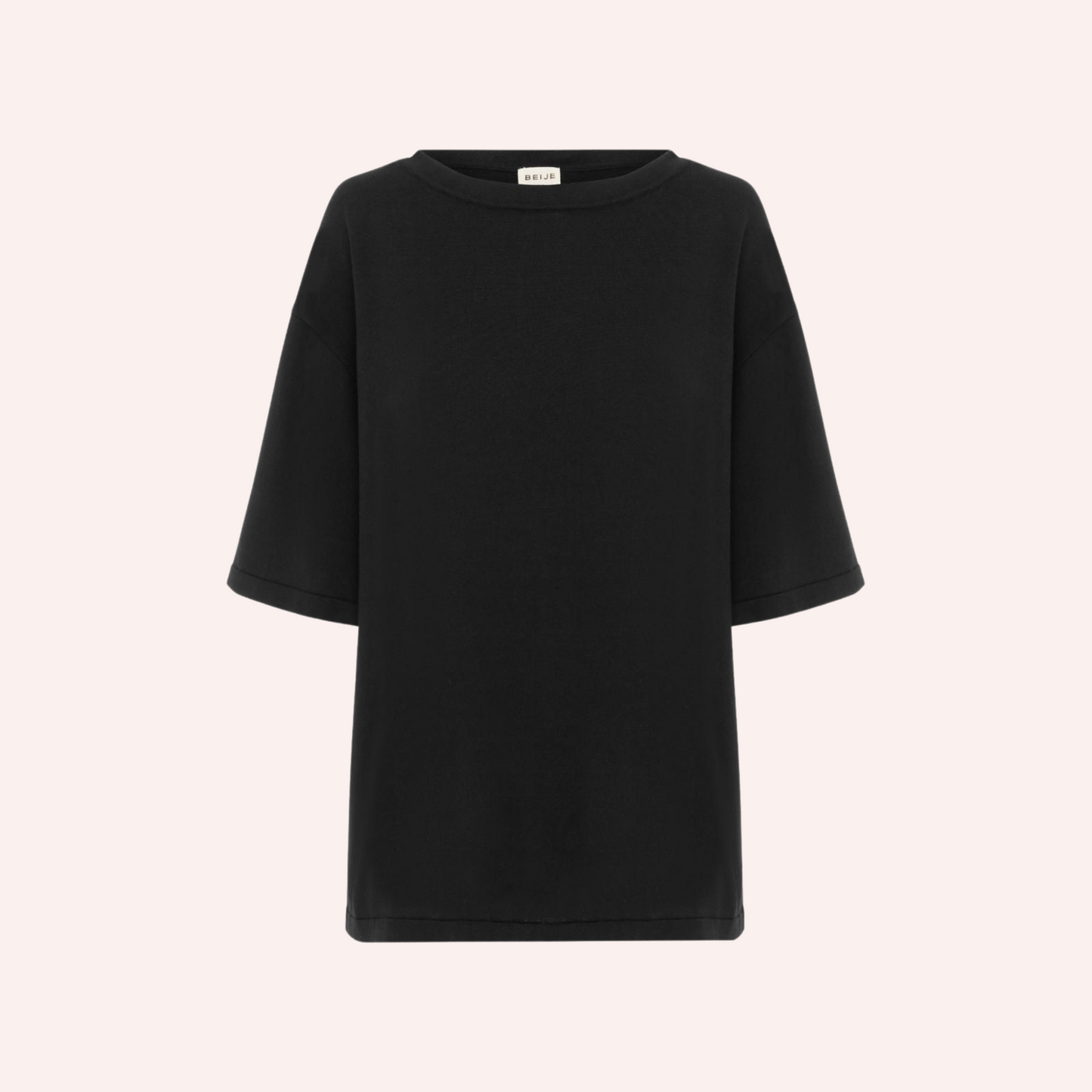 Organic Cotton Knit Tee Black