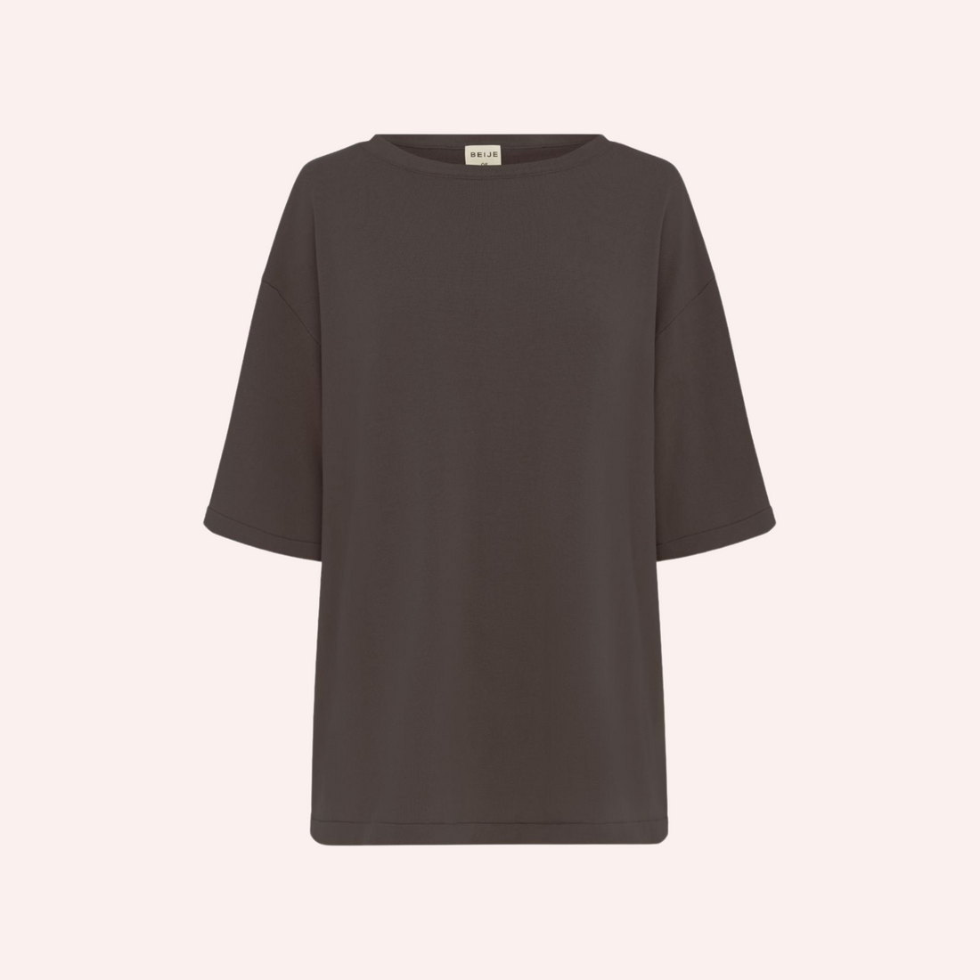 Organic Cotton Knit Tee Chocolate