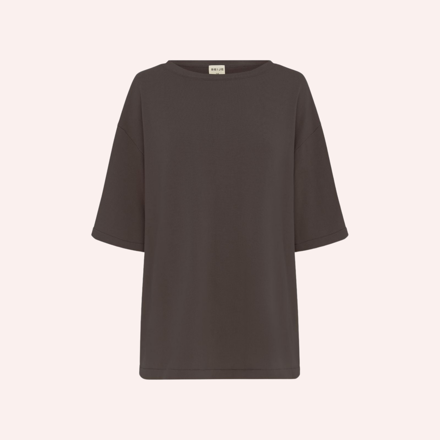 Organic Cotton Knit Tee Chocolate