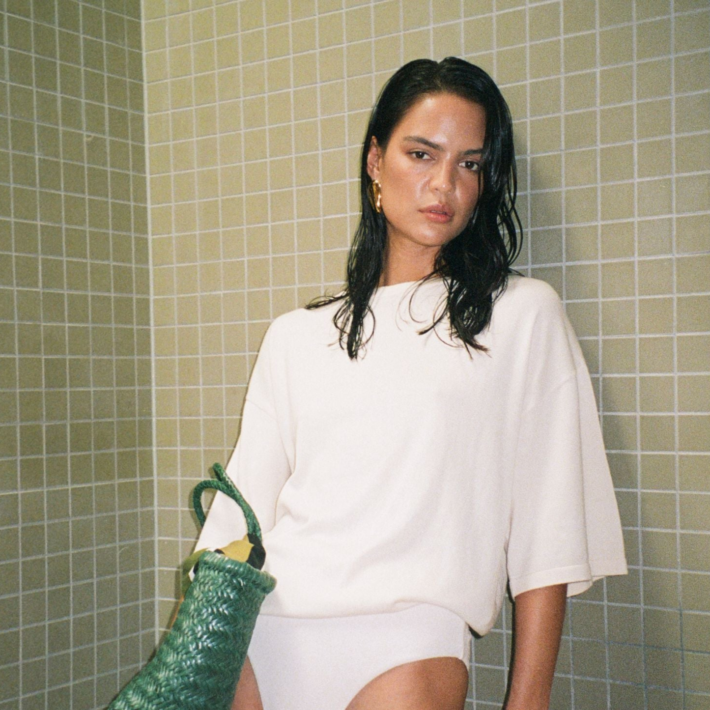 Organic Cotton Knit Tee - Ecru