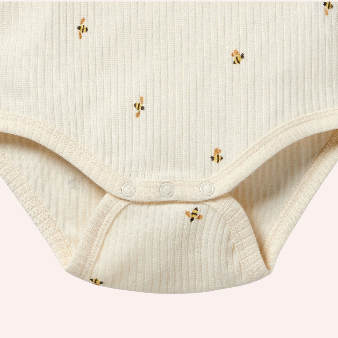 Organic Henley Bodysuit - Bee Mine