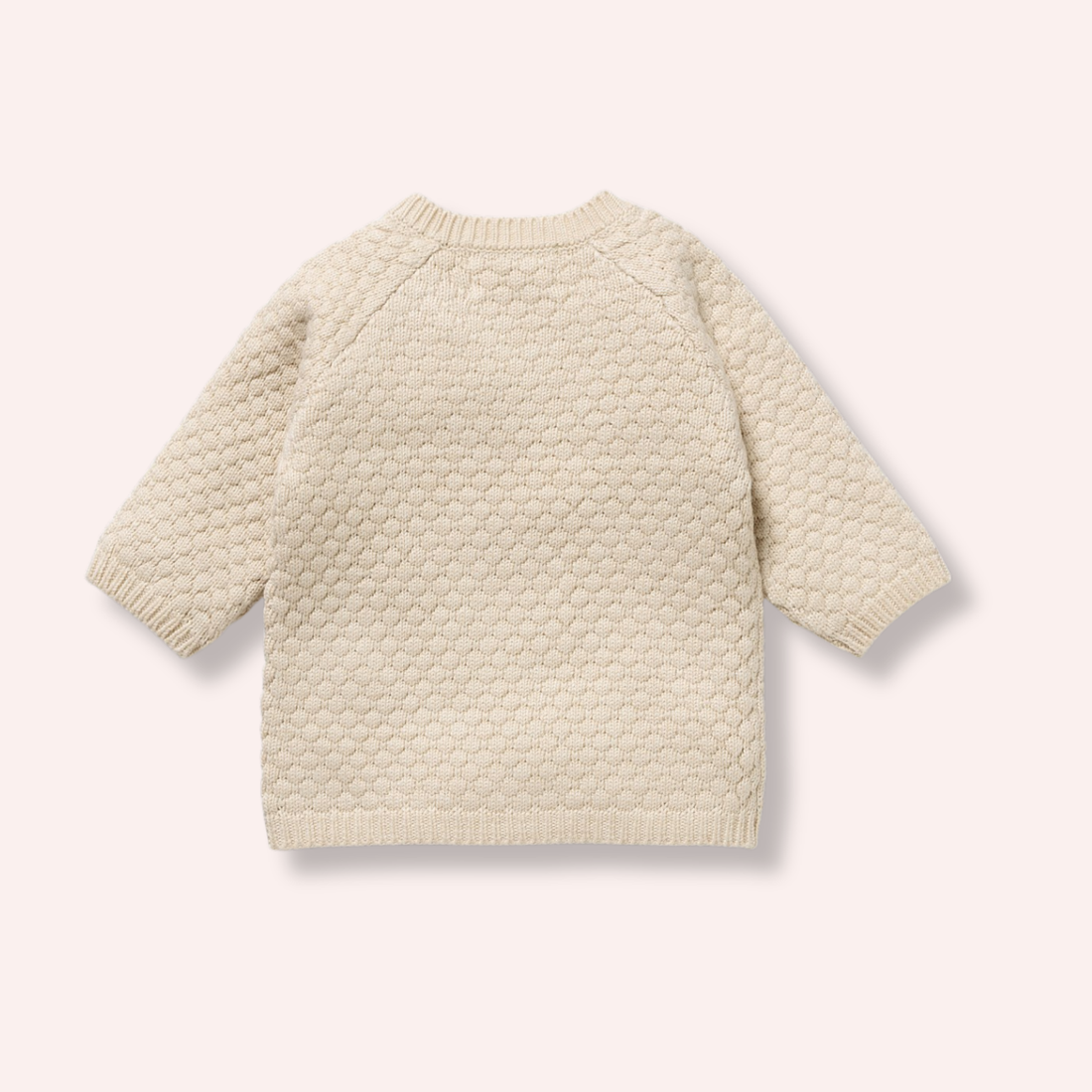 Organic Knitted Bubble Kimono Cardigan - Cream