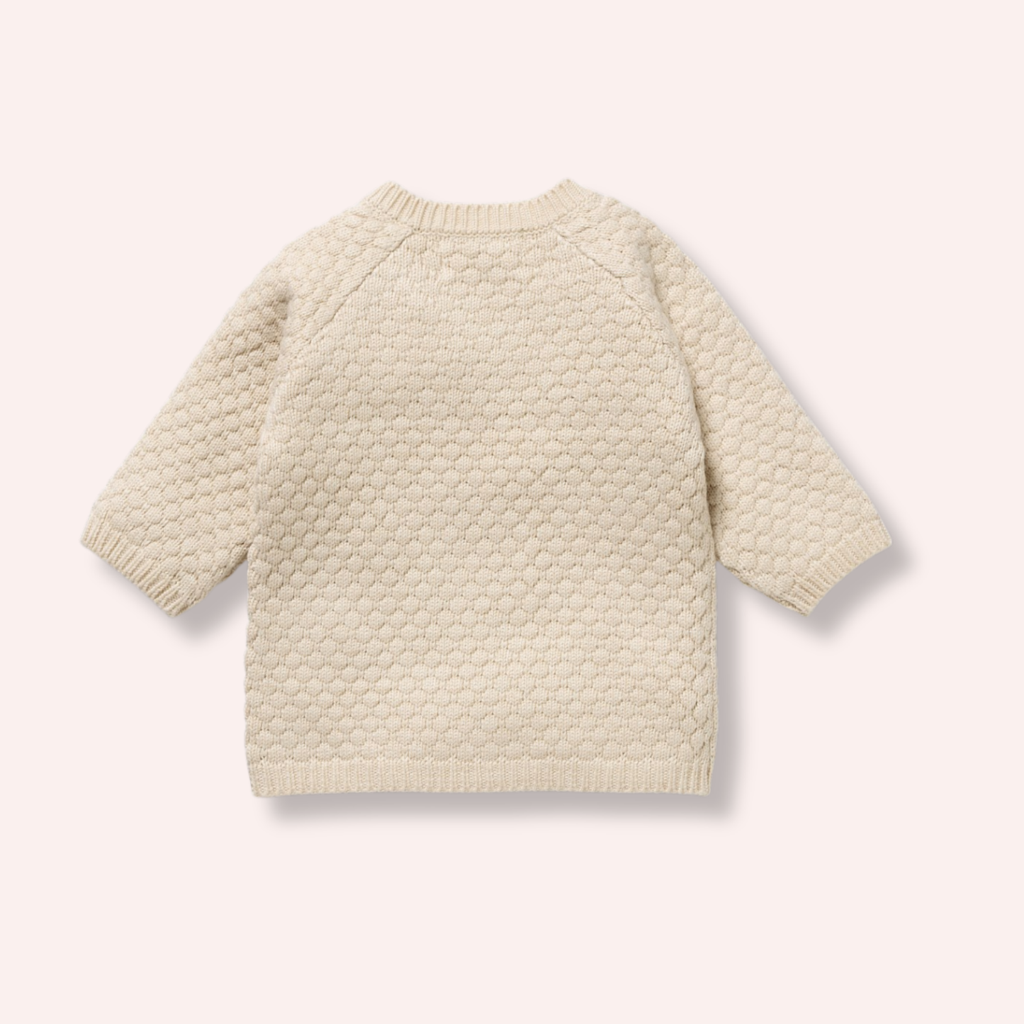 Organic Knitted Bubble Kimono Cardigan - Cream