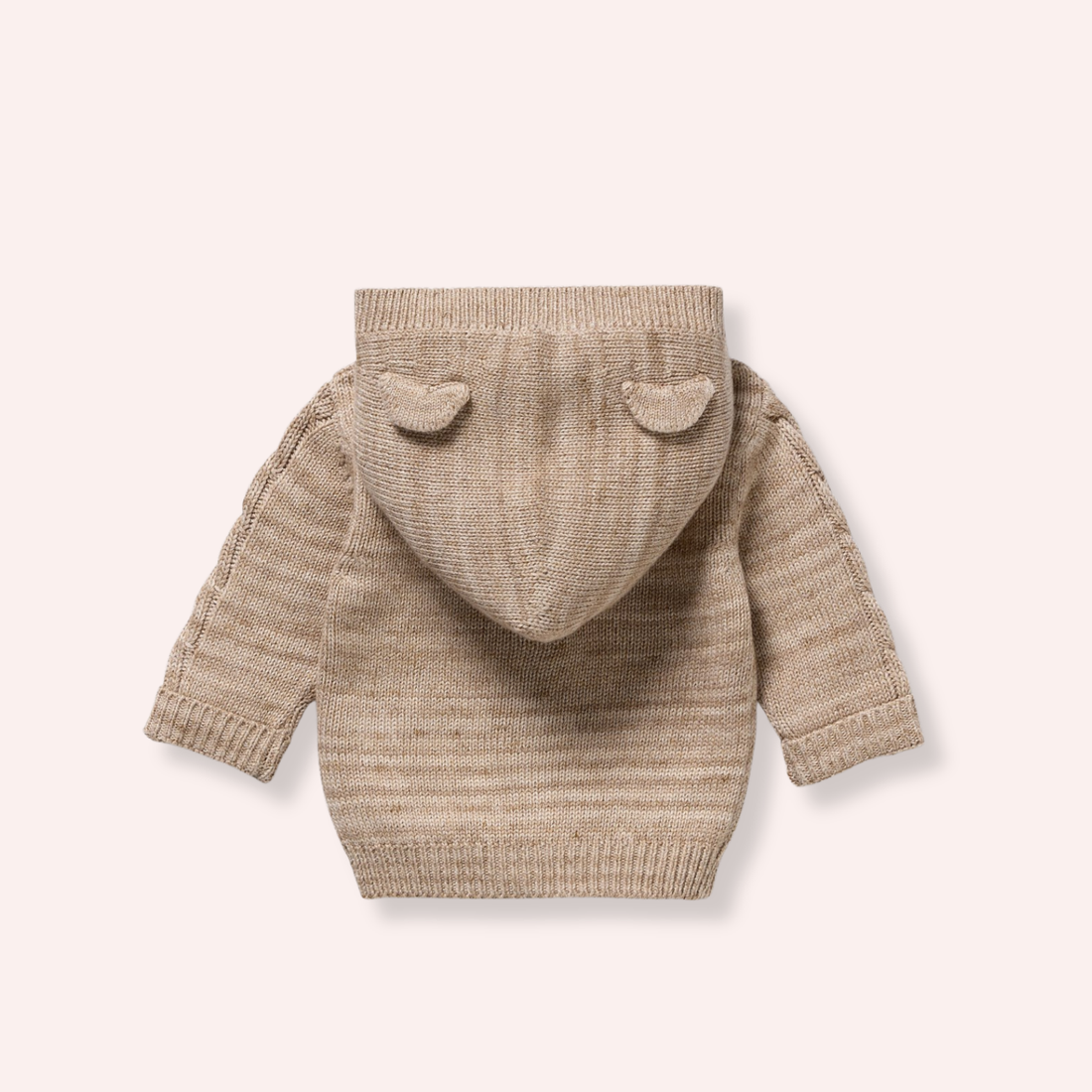 Organic Knitted Cable Jacket - Sandstone