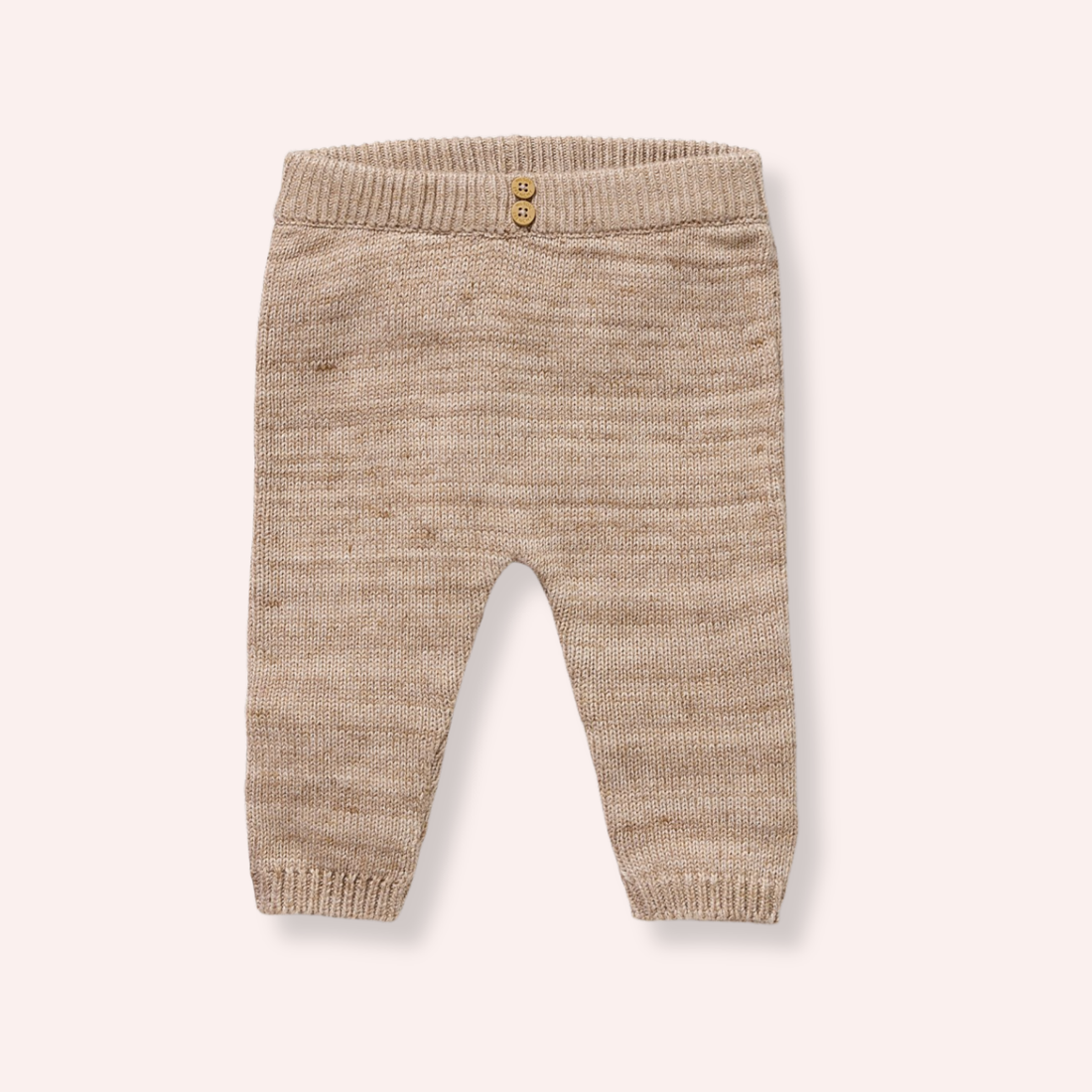 Organic Knitted Legging - Sandstone