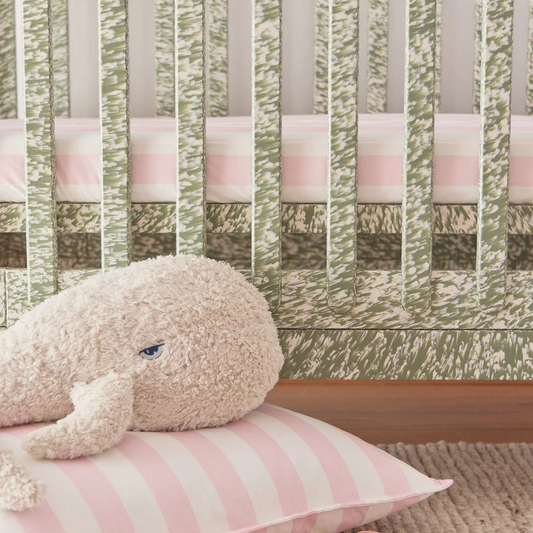 Waterproof Fitted Sheet - Cotton Candy Stripe