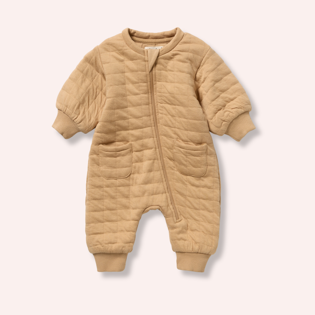 Organic Quilted Growsuit - Honey Fawn