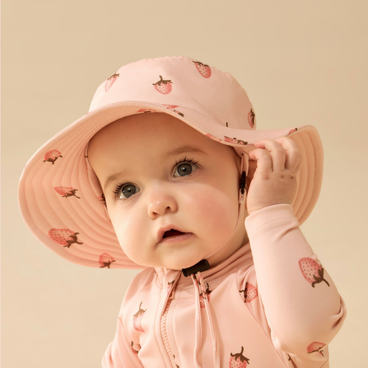 Organic Sun Hat - Strawberry Kisses