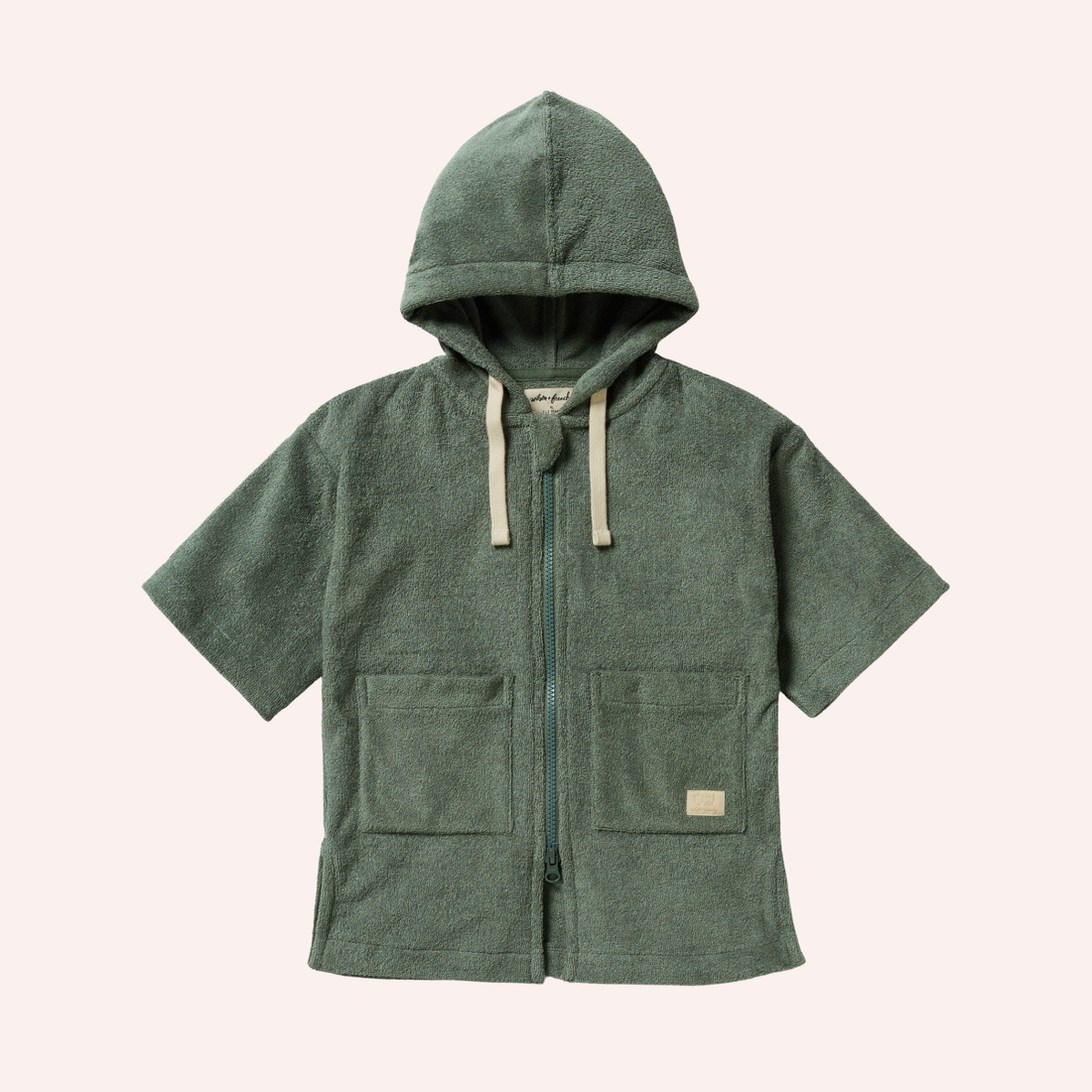 Organic Terry Hooded Towel - Moss