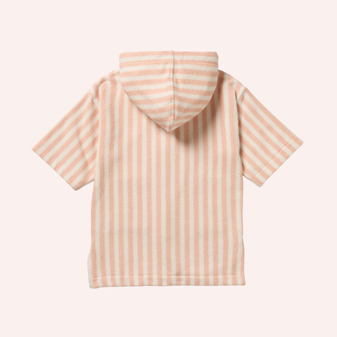 Organic Terry Hooded Towel - Strawberry Wave