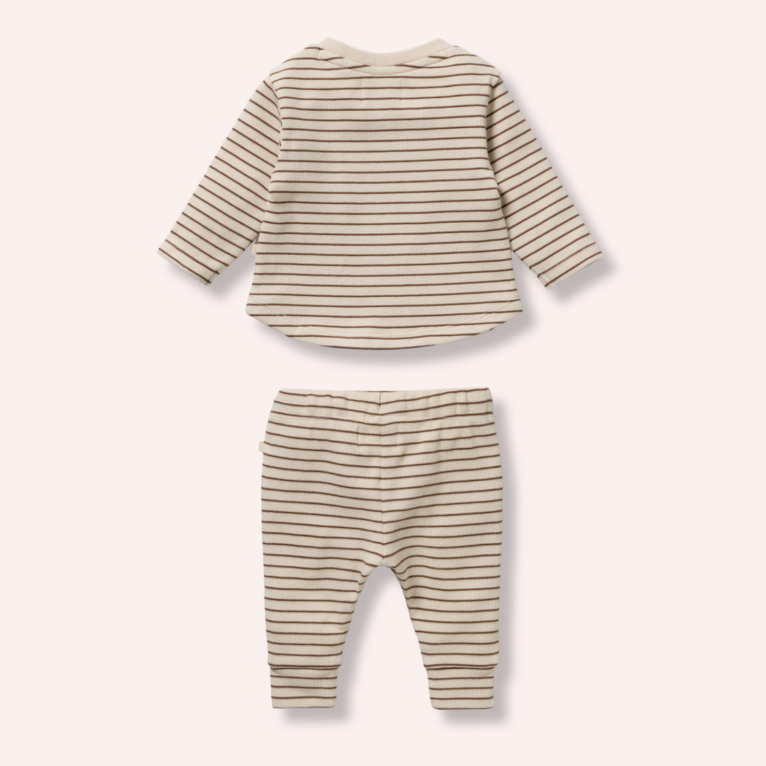 Organic Waffle Set - Nutmeg Stripe