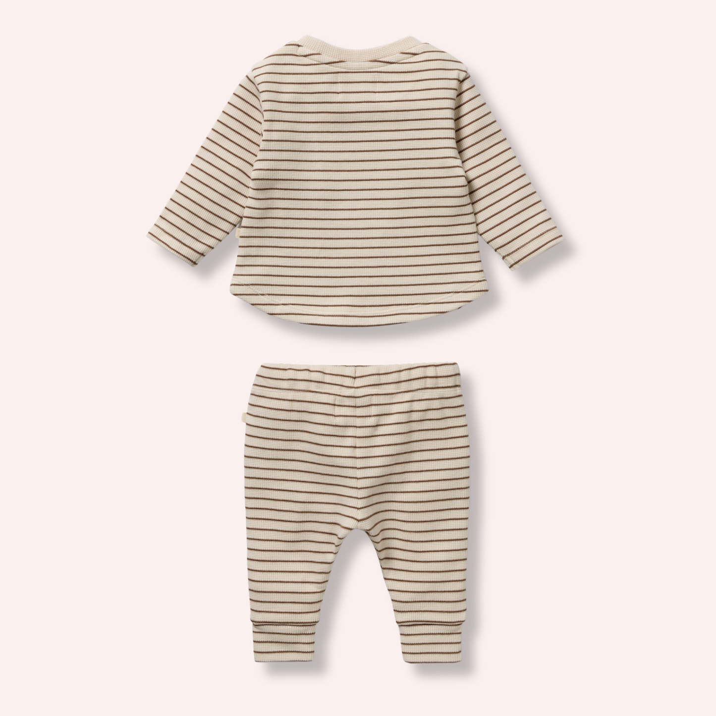 Organic Waffle Set - Nutmeg Stripe