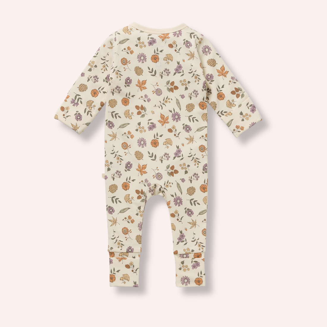 Organic Zipsuit with Feet - Maple Glow