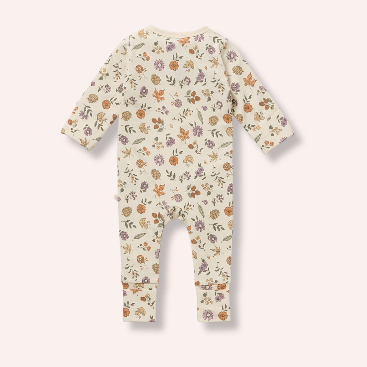 Organic Zipsuit with Feet - Maple Glow