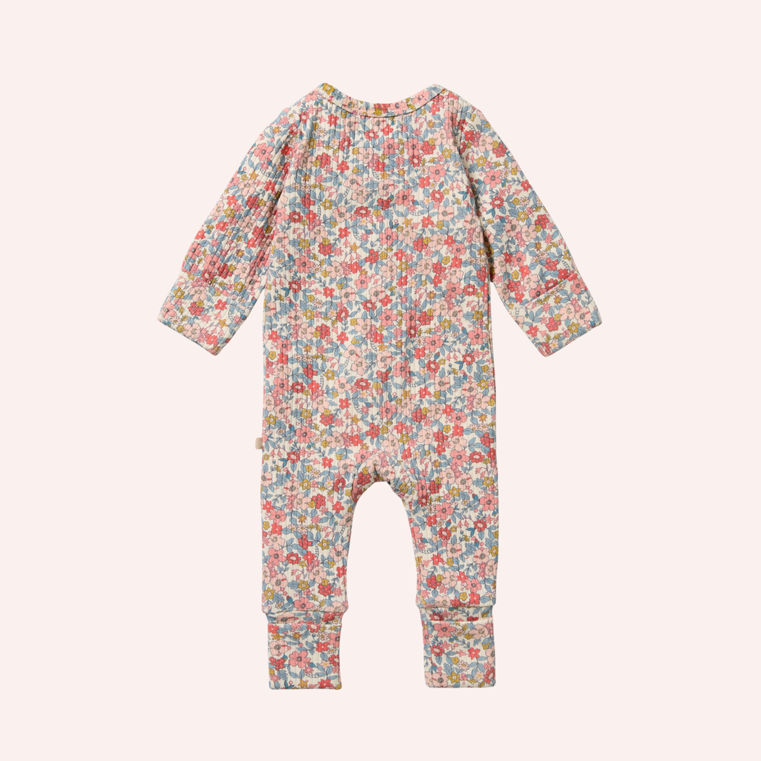 Organic Zipsuit with Feet - Summer Bloom