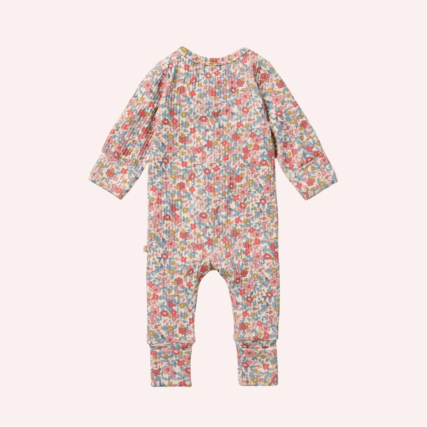 Organic Zipsuit with Feet - Summer Bloom