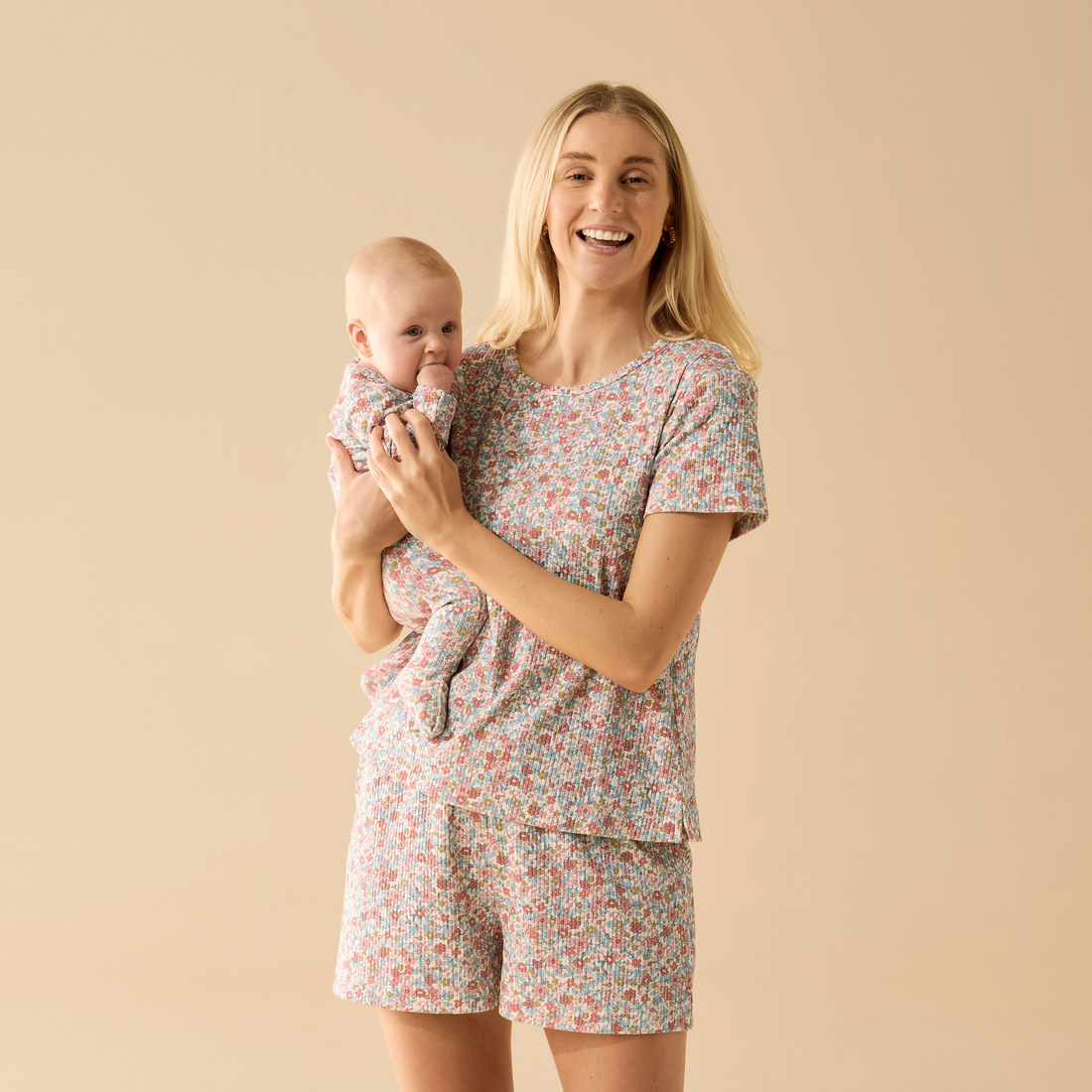 Organic Zipsuit with Feet - Summer Bloom