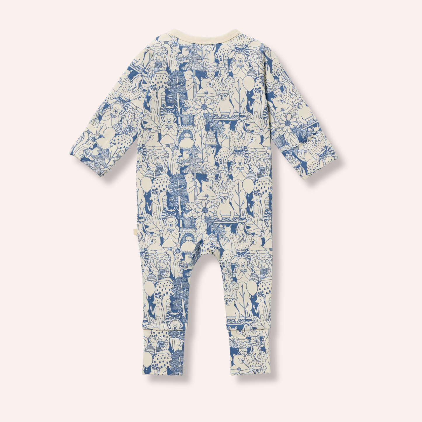 Organic Zipsuit with Feet - Woodland Adventures