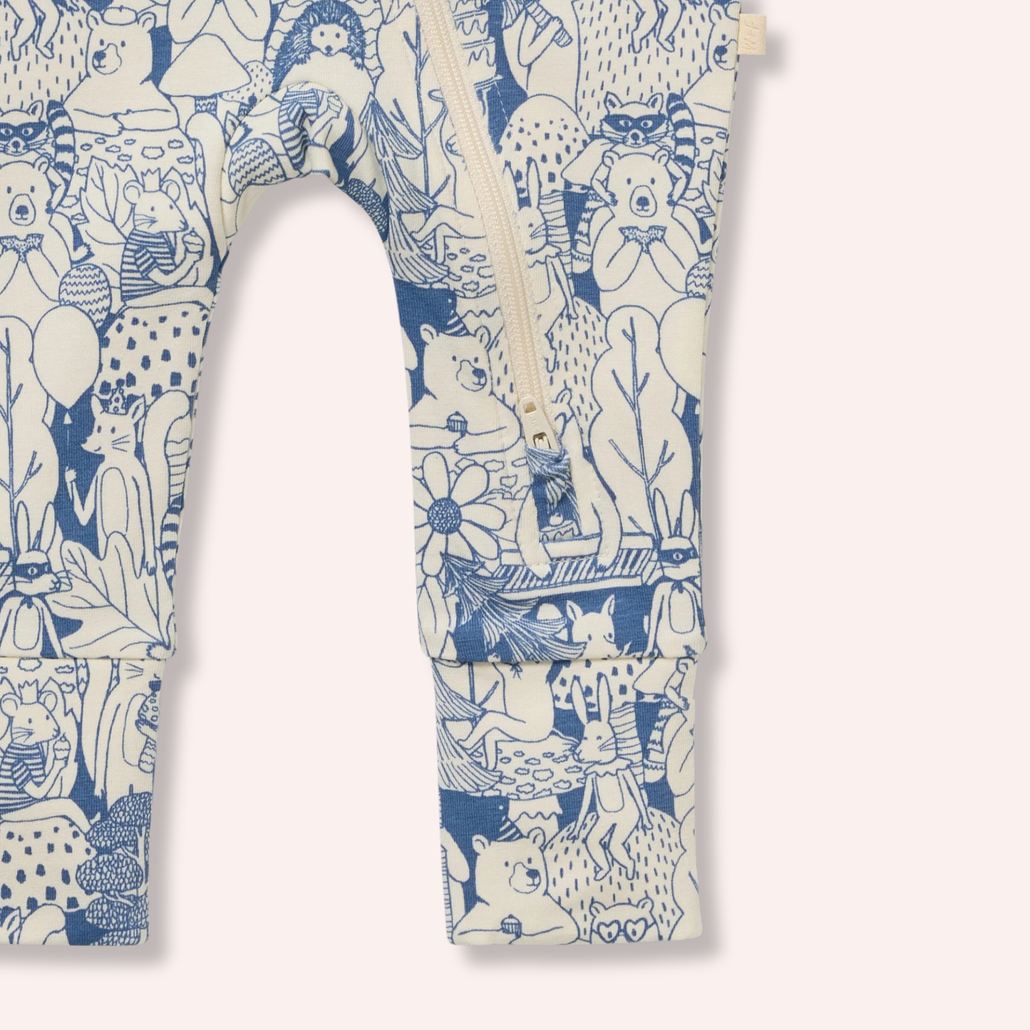 Organic Zipsuit with Feet - Woodland Adventures
