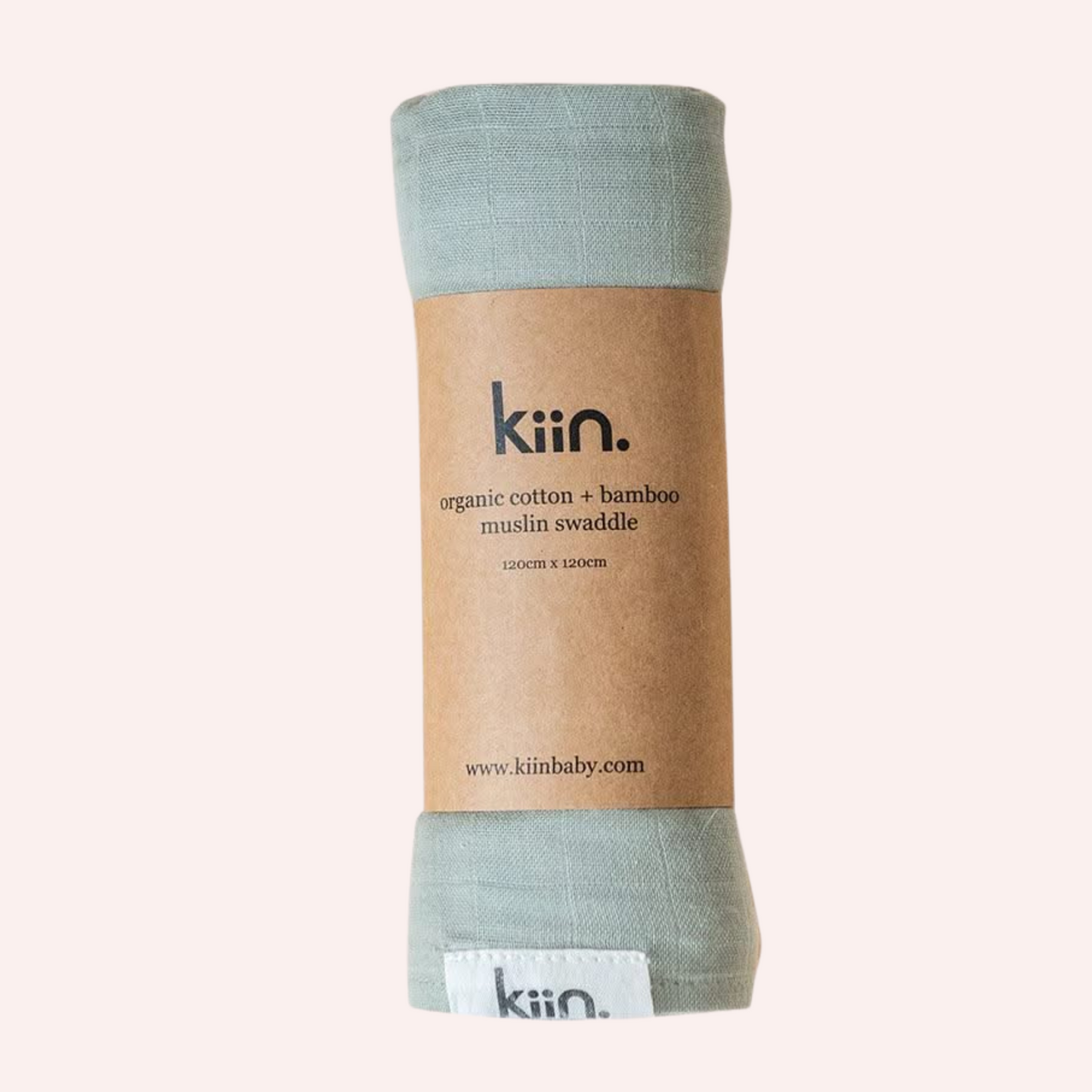 Organic Cotton & Bamboo Muslin Swaddle - Sage