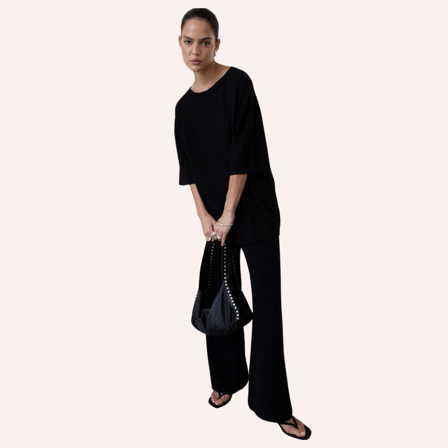 Organic Cotton Knit Pant Black