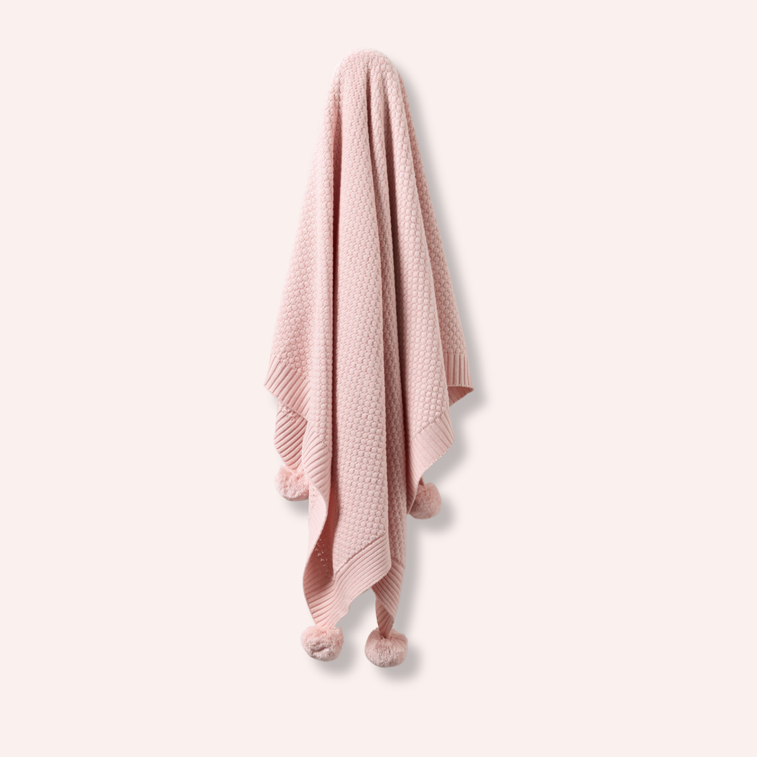 Organic Knitted Bubble Blanket - Marshmellow