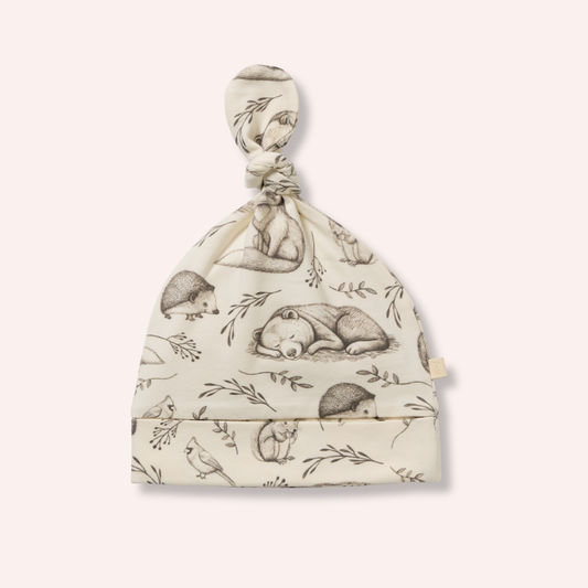 Organic Knot Hat - Foxglove Forest