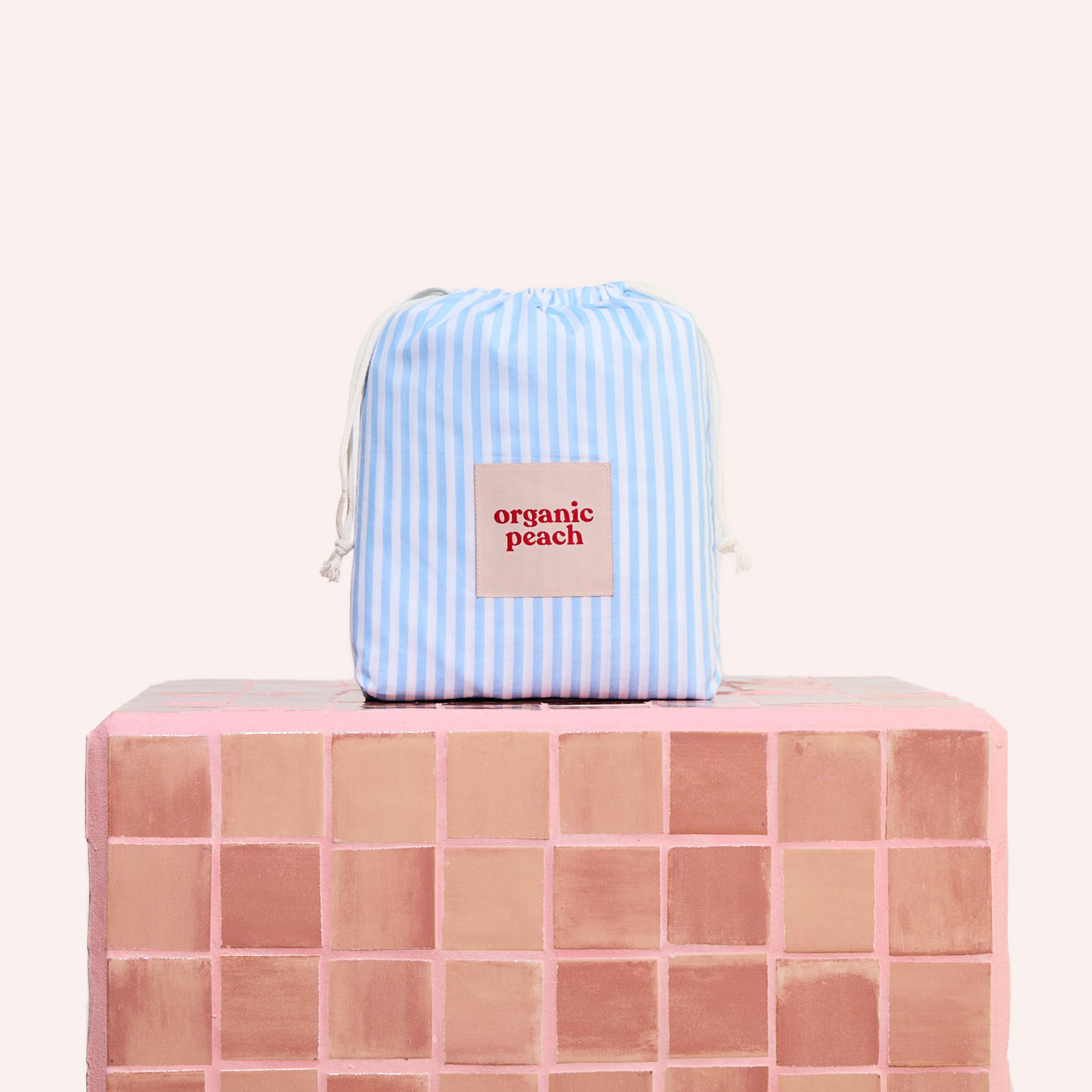 Waterproof Fitted Sheet - Blue Stripe