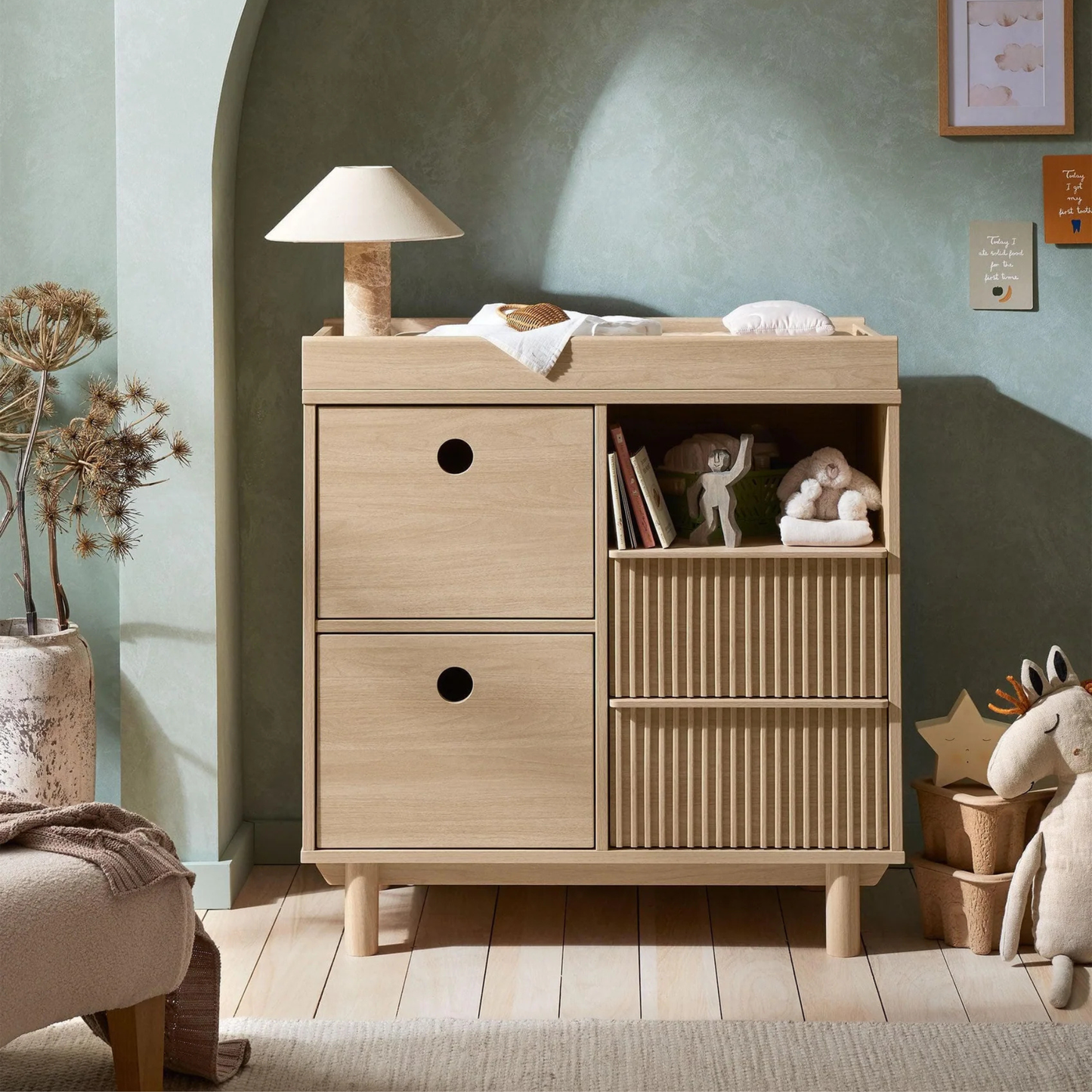Oska Dresser/Changetable Narrow - Light Oak