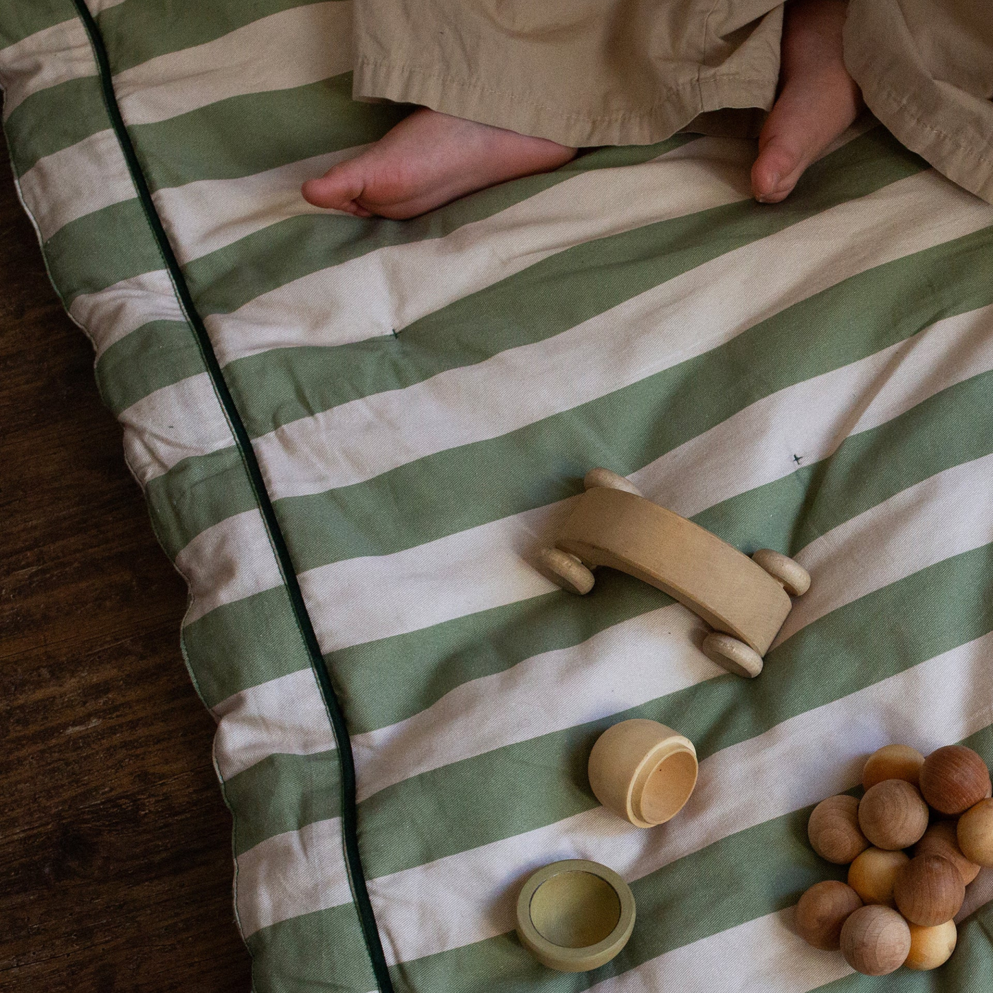 Striped Play Mat - Green