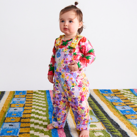 Organic Cotton Quilted Fleece Overalls - Posie Lane