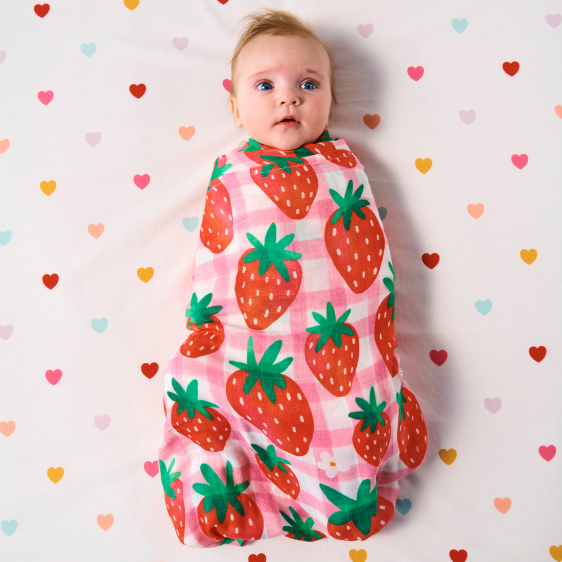 Bamboo Swaddle - Strawberry Jam