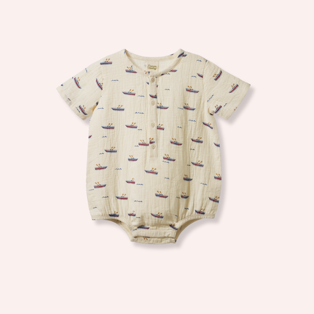 Monty Suit Muslin - Row Boats Print