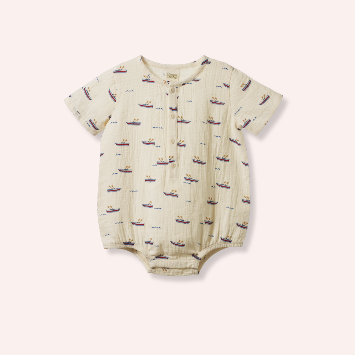 Monty Suit Muslin - Row Boats Print
