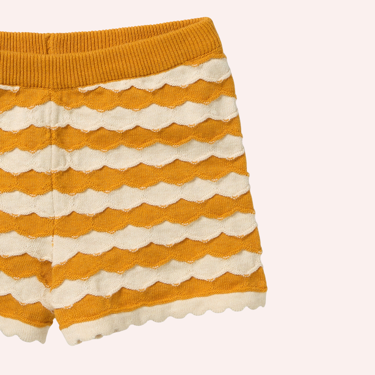 Organic Knitted Chevron Set - Marmalade