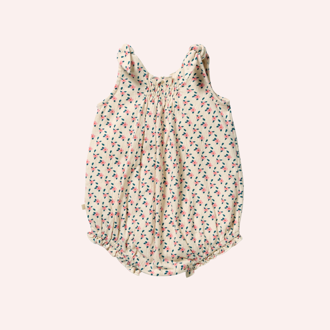 Organic Crinkle Tie Playsuit - Little Blossom