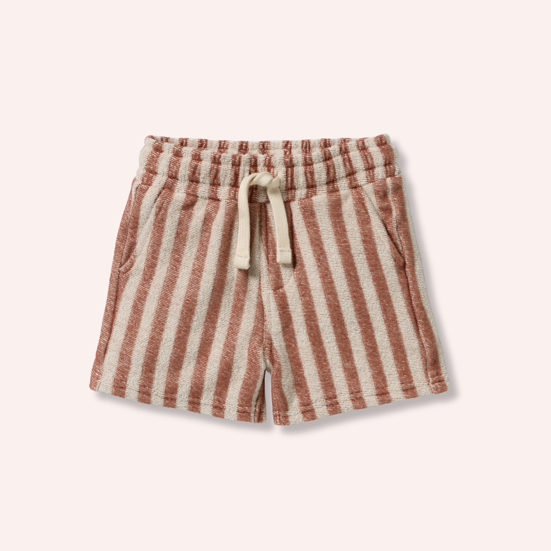 Organic Terry Short - Cherry Cola Stripe