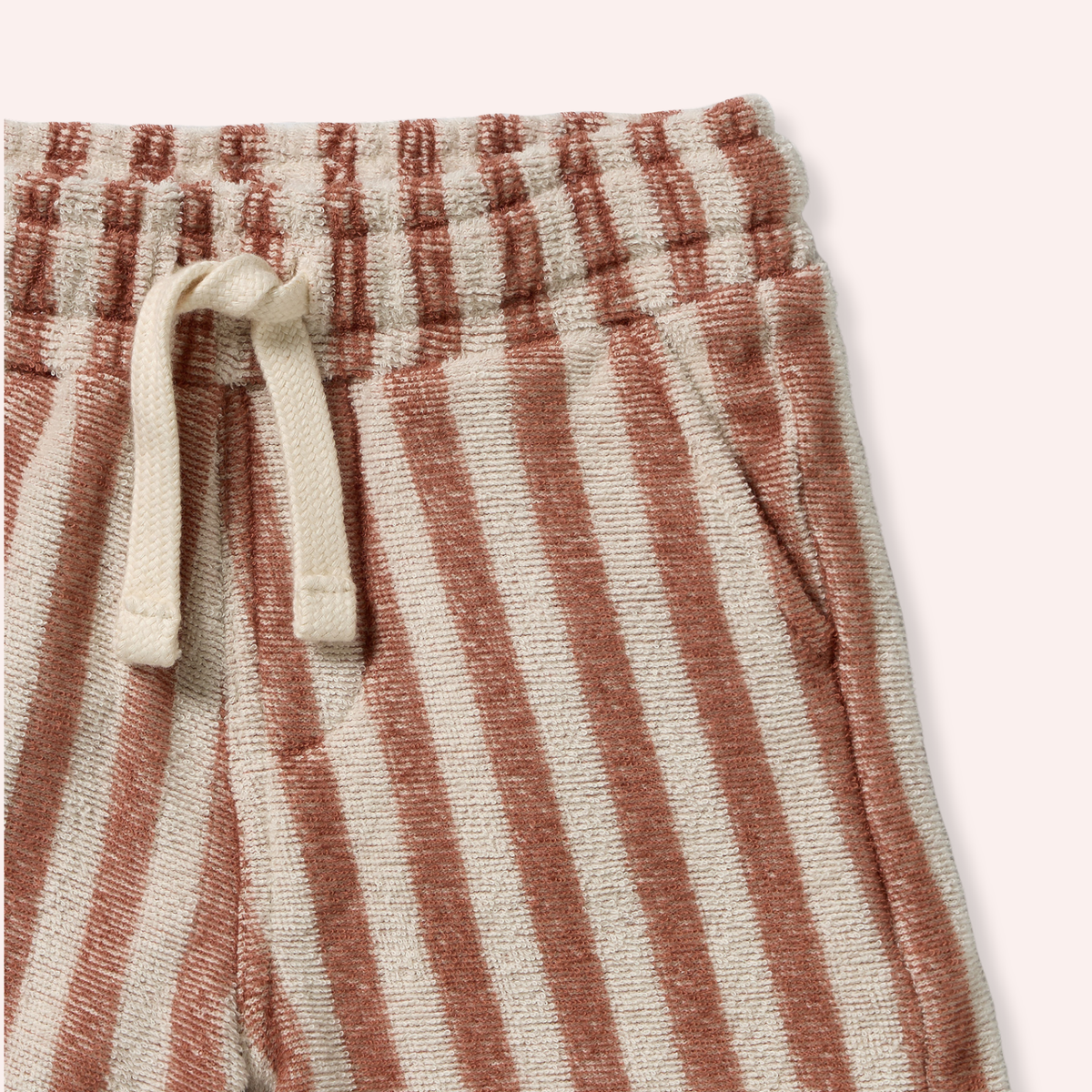 Organic Terry Short - Cherry Cola Stripe
