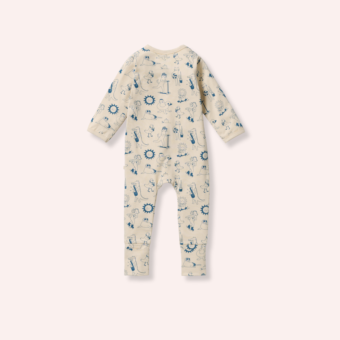 Organic Zipsuit with Feet - Tout est Magique
