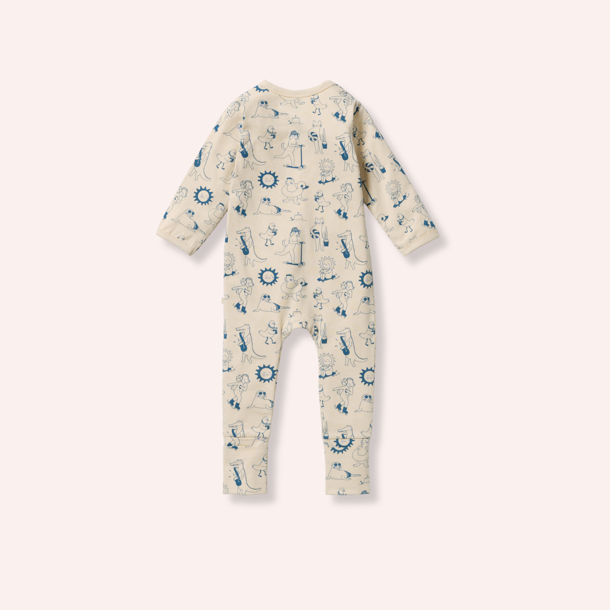 Organic Zipsuit with Feet - Tout est Magique