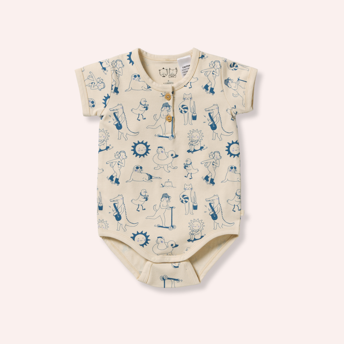 Organic Henley Bodysuit - Tout est Magique