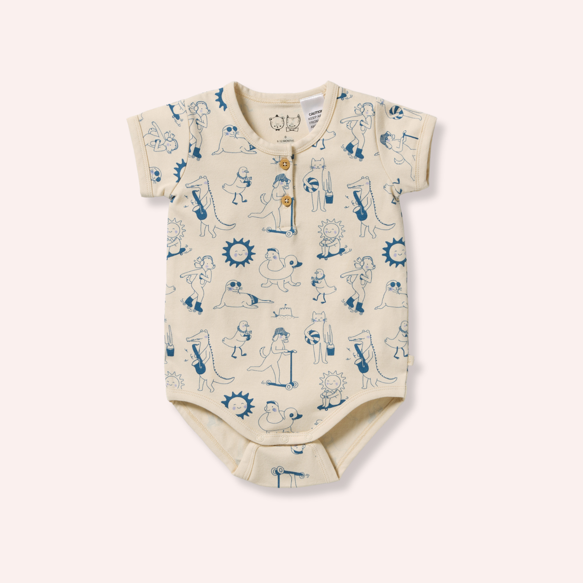 Organic Henley Bodysuit - Tout est Magique