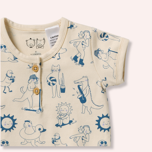 Organic Henley Bodysuit - Tout est Magique
