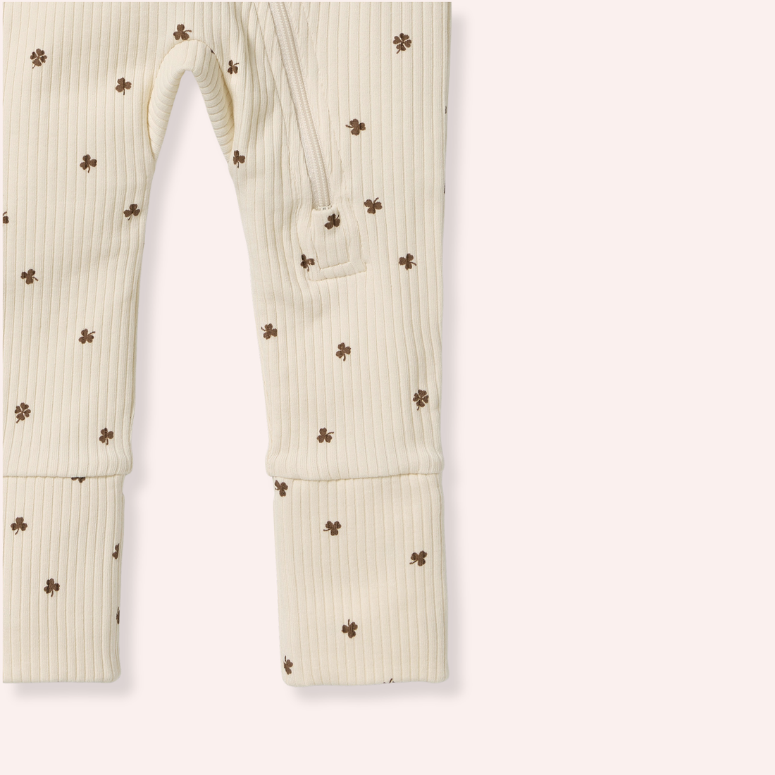 Organic Zipsuit with Feet - My Lucky Charm
