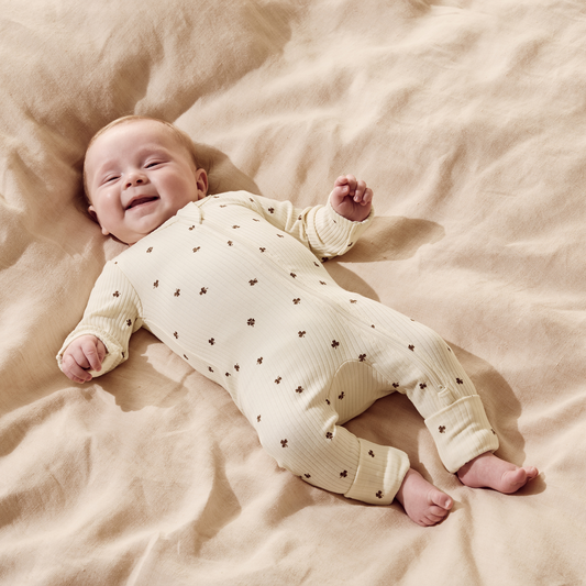 Organic Zipsuit with Feet - My Lucky Charm