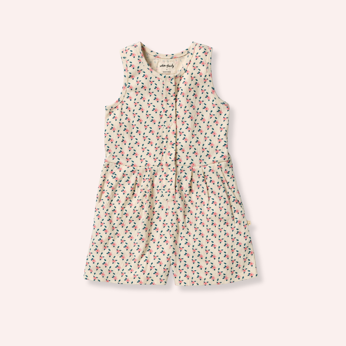 Organic Crinkle Playsuit - Little Blossom